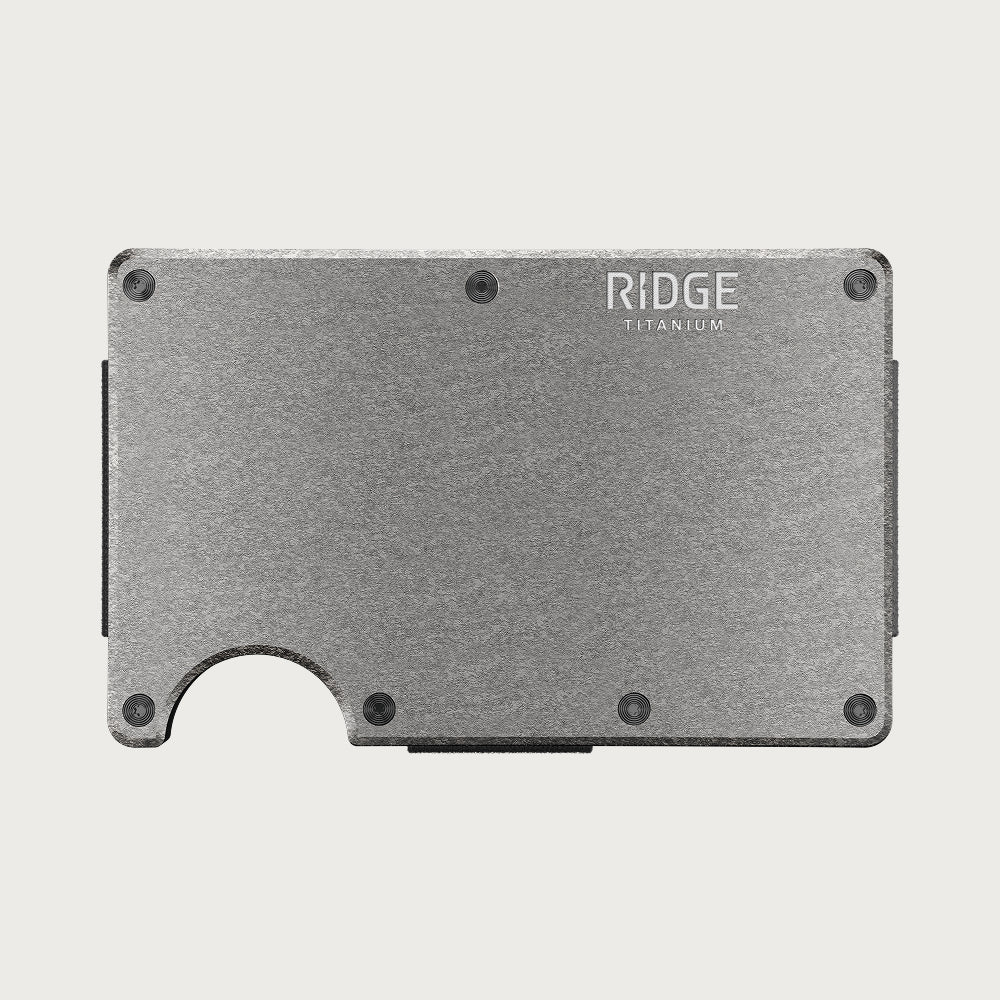 Ridge wallet, titanium